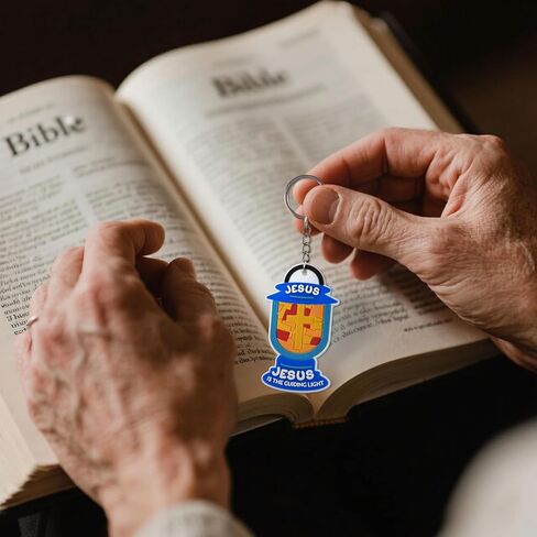 24 Pcs Christian Gifts for Kids Jesus Walks with Us Keychains Christian Religious Footprint Key Chains for Easter Nativity First Communion Sunday School Art Party Decoration Birthday Gift in Saudi Arabia