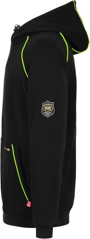 BOCOMAL FR Hoodies Pullover 12oz Heavyweight Cotton Fleece Flame Resistant Contrast Stripe Long Sleeve Hooded Sweatshirts in Saudi Arabia
