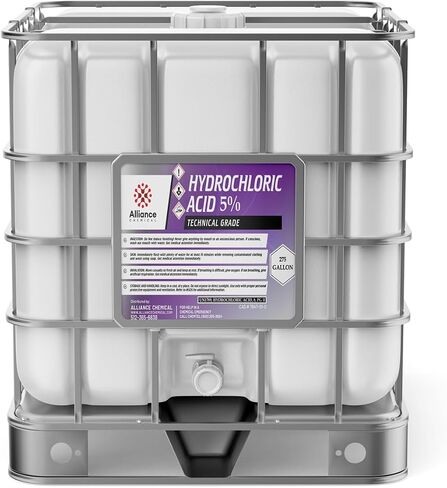 Hydrochloric Acid 5% Technical Grade - 1 Quart Bottle - 32 fl oz - Gentle Acid for Various Applications in Saudi Arabia