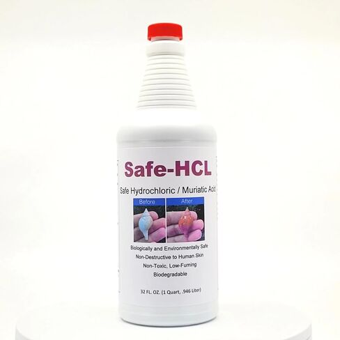 Seashell Cleaning Kit - Includes: (1) Quart of Safe-HCL Acid, (1) Gallon HDPE Storage Container, Safety Gear and Cleaning Utensils in Saudi Arabia