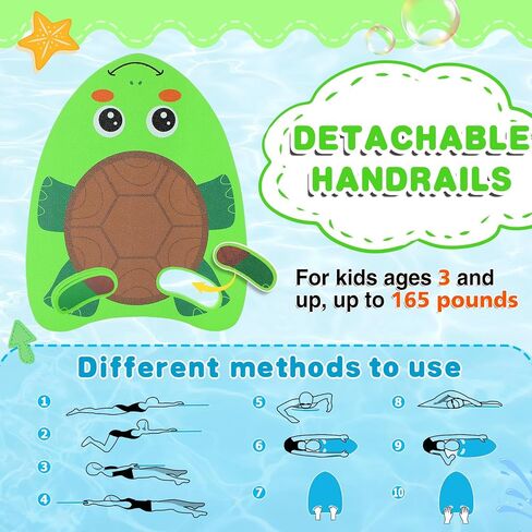Cute Swimming Aid Kickboard - Swim Training Auxiliary Board, with Handrail Holes, for Beginners Children Practising Summer Pool Party in Kuwait