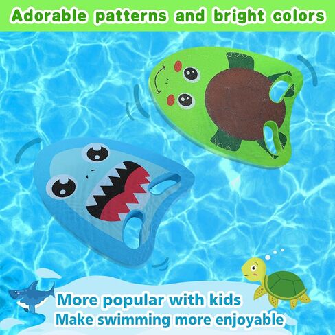 Cute Swimming Aid Kickboard - Swim Training Auxiliary Board, with Handrail Holes, for Beginners Children Practising Summer Pool Party in Kuwait