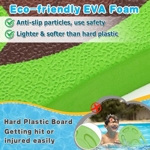 Cute Swimming Aid Kickboard - Swim Training Auxiliary Board, with Handrail Holes, for Beginners Children Practising Summer Pool Party in Kuwait