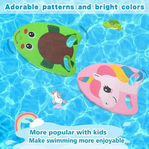 Cute Swimming Aid Kickboard - Swim Training Auxiliary Board, with Handrail Holes, for Beginners Children Practising Summer Pool Party in Kuwait