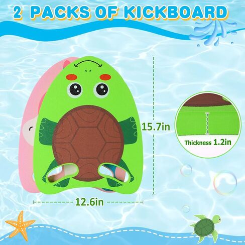 Cute Swimming Aid Kickboard - Swim Training Auxiliary Board, with Handrail Holes, for Beginners Children Practising Summer Pool Party in Kuwait