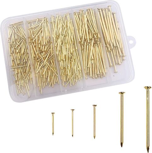 400pcs Premium Hardware Nails Assortment Kit，Good Hardness Picture Hanging Nails,Wall Nails，5 Sizes in Saudi Arabia
