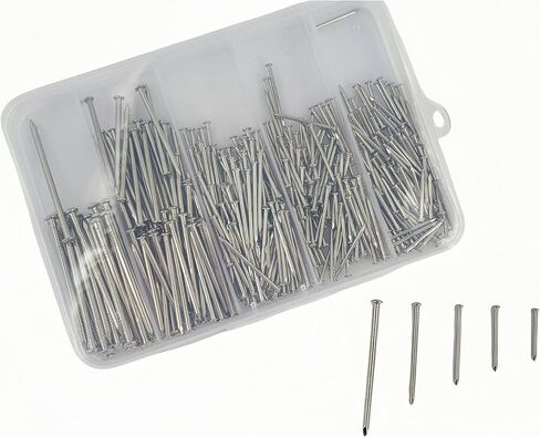 400pcs Premium Hardware Nails Assortment Kit，Good Hardness Picture Hanging Nails,Wall Nails，5 Sizes in Saudi Arabia