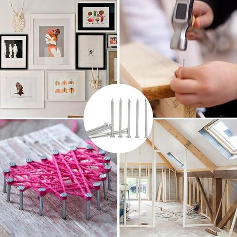 400pcs Premium Hardware Nails Assortment Kit，Good Hardness Picture Hanging Nails,Wall Nails，5 Sizes in Saudi Arabia