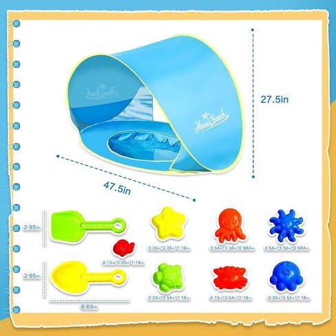 Baby Beach Tent Pop Up Portable Shade Pool UV Protection Sun Shelter for Infant in Kuwait