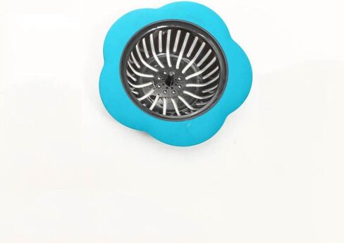 مصفاة حوض المطبخ مصفاة صب مرشح حافة واسعة 4.5 بوصة 4 لون ، مصفاة بالوعة المطبخ ، لحوض المطبخ (الأزرق) in Kuwait