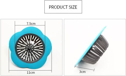 مصفاة حوض المطبخ مصفاة صب مرشح حافة واسعة 4.5 بوصة 4 لون ، مصفاة بالوعة المطبخ ، لحوض المطبخ (الأزرق) in Kuwait
