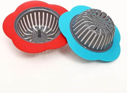 Kitchen Sink Strainer Pouring Strainers FilterLarge Wide Rim 4.5in Diameter 4 Color, Kitchen Sink Strainer, for Kitchen Sink (Blue) in Kuwait