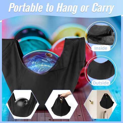 18PCS Bowling Accessories for Men Women-1PC Bowling Ball Bag,1PC Towel and 16PCS Thumb Tape,Black BowlingBall Cleaner and Polisher in Saudi Arabia