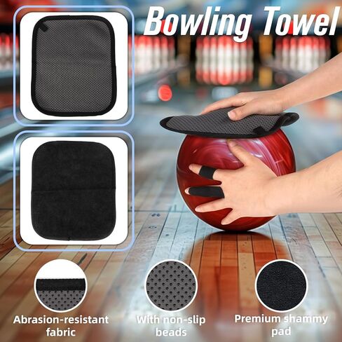 18PCS Bowling Accessories for Men Women-1PC Bowling Ball Bag,1PC Towel and 16PCS Thumb Tape,Black BowlingBall Cleaner and Polisher in Saudi Arabia