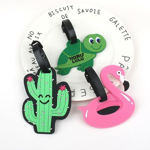 Funny Cactus Silicone Luggage Tags Suitcase Travel Bag Identifiers Personalized Labels in Kuwait