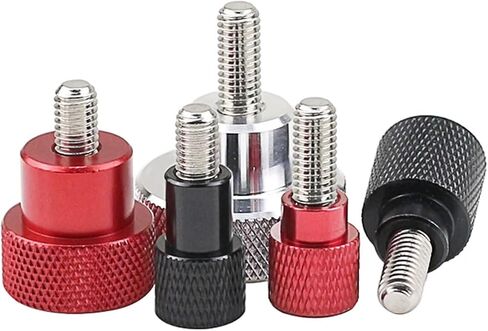 Knurled Thumb Screws，Thumb Screws， 1PC M6 Colored Aluminum Knurled Thumb Screw High Step Hand Tighten Screw Bolt Stainless Steel Thread for DIY/Aircraft Model(White,M6x15-D20x20) in Saudi Arabia