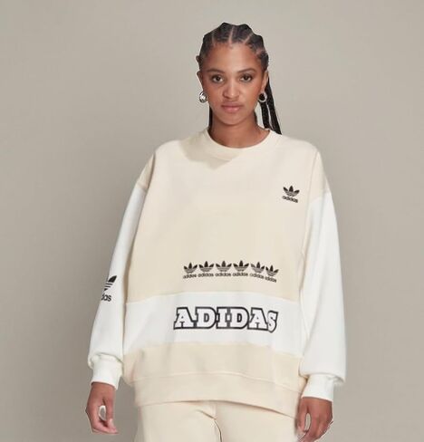 adidas Originals Trefoil Logo Play Sweater Wonder White MD in Saudi Arabia