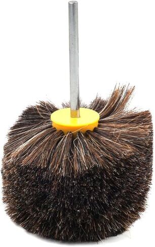 Horsehair Polishing Wheel Brush 4" Horse Hair Buffing Grinding Roller Drill Buffer Abrasive Grinder Rotary Tool 100x160mm Brown for Surface Texture Burnishing in Saudi Arabia