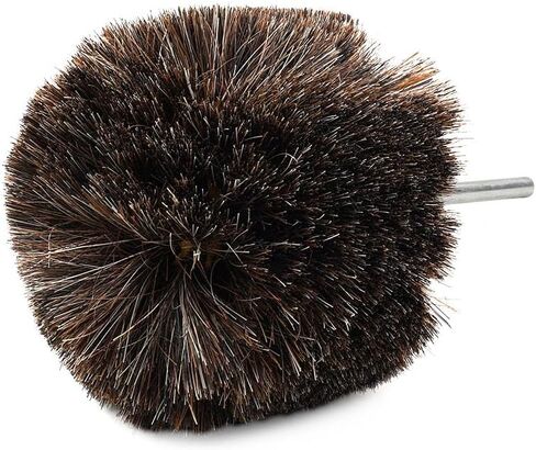 Horsehair Polishing Wheel Brush 4" Horse Hair Buffing Grinding Roller Drill Buffer Abrasive Grinder Rotary Tool 100x160mm Brown for Surface Texture Burnishing in Saudi Arabia