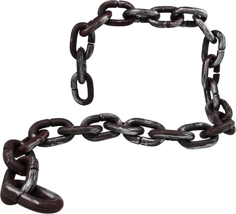 Nicky Bigs Novelties 46-inch Long Plastic Fake Rusty Chain Link Prop Halloween Haunted Zombie Decor in Saudi Arabia