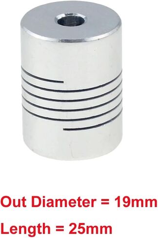 D19L25 5x8mm Aluminium CNC Motor Jaw Shaft Coupler 5mm to 8mm Flexible Coupling OD 19x25mm Dropshipping 3/4/5/6/6.35/7/8/10mm 1Pcs(3x4) in Saudi Arabia