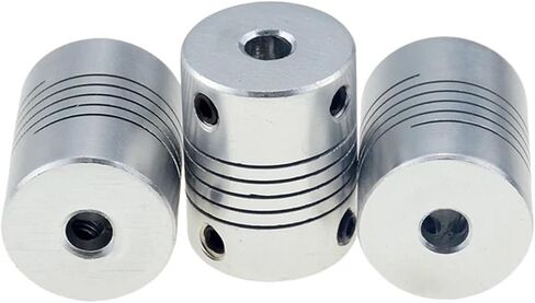 D19L25 5x8mm Aluminium CNC Motor Jaw Shaft Coupler 5mm to 8mm Flexible Coupling OD 19x25mm Dropshipping 3/4/5/6/6.35/7/8/10mm 1Pcs(3x4) in Saudi Arabia