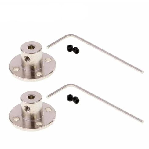 2Pcs Flange Rigid Shaft Coupling Coupler Collar Clamp Bracket Motor Guide Shaft Coupler Motor Joint Connector 3mm/4mm/5mm/6mm(4mm) in Kuwait