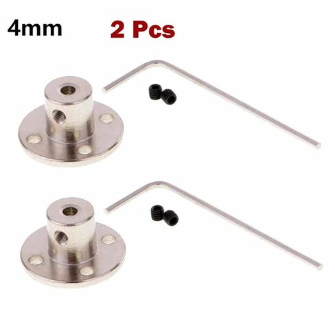 2Pcs Flange Rigid Shaft Coupling Coupler Collar Clamp Bracket Motor Guide Shaft Coupler Motor Joint Connector 3mm/4mm/5mm/6mm(4mm) in Kuwait