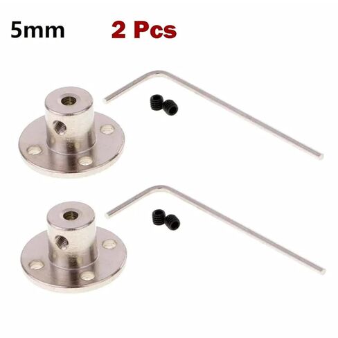 2Pcs Flange Rigid Shaft Coupling Coupler Collar Clamp Bracket Motor Guide Shaft Coupler Motor Joint Connector 3mm/4mm/5mm/6mm(4mm) in Kuwait