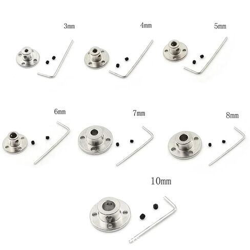 2Pcs Flange Rigid Shaft Coupling Coupler Collar Clamp Bracket Motor Guide Shaft Coupler Motor Joint Connector 3mm/4mm/5mm/6mm(4mm) in Kuwait