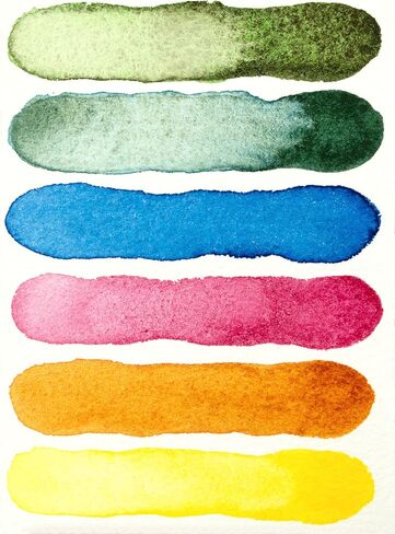 DANIEL SMITH Hand Poured Watercolor, Half Pans, Colors of Inspiration Set with 6 Watercolor Half Pans, 9 Empty Half Pans, 1 Plastic Travel Case (Total 16 Pieces) 285650003 in Kuwait