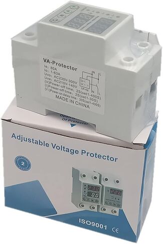 Digital Adjustable Over & Under Voltage Protector Dual Display 40A 63A 230V Din Rail Relay Surge Limit Over Current Protection(40A) in Saudi Arabia