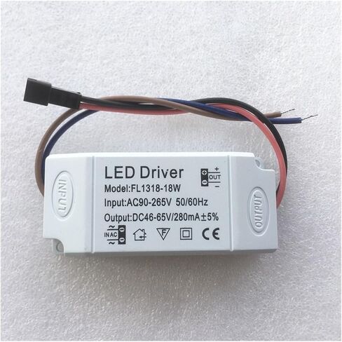 13-18W LED Driver 280mA Constant Current Input 90-265V Output DC46-65V Wide Voltage Power Supply LED Downlight Ceiling Light in Kuwait