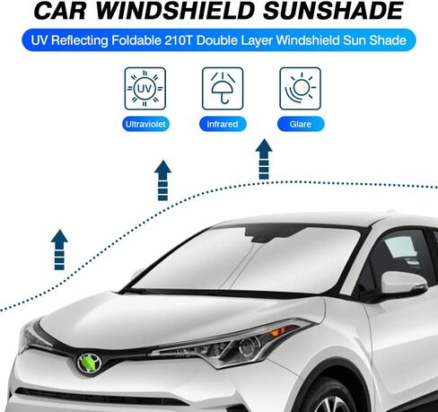 KUST Windshield Sun Shade for Lexus RC Coupe 2015-2019 Window Sunshade Sun Visor Protector Foldable Blocks UV Rays Keep Your Car Cooler in Saudi Arabia