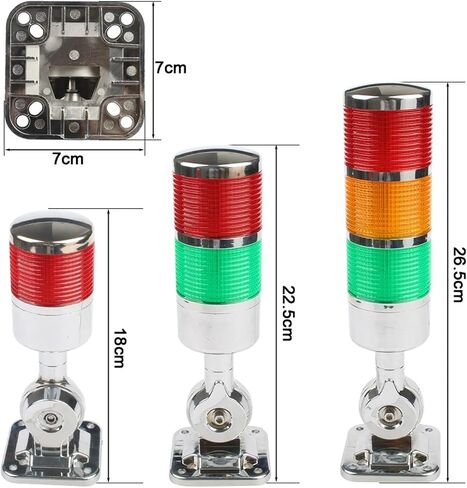 DC 12V 24V AC 110V 220V Industrial Multilayer Stack Light LED Signal Alarm Caution Light for Machinery Alarm lamp LTA(3 Layer DC 12V-24V) in Saudi Arabia