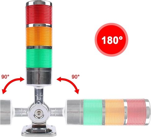 DC 12V 24V AC 110V 220V Industrial Multilayer Stack Light LED Signal Alarm Caution Light for Machinery Alarm lamp LTA(3 Layer DC 12V-24V) in Saudi Arabia