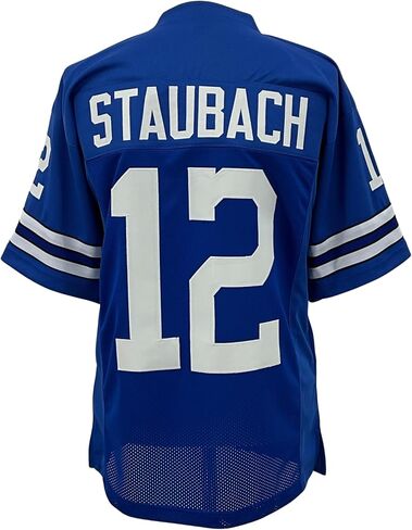 Roger Staubach Jersey Blue Dallas | Unisex Adult Sizes S-5XL Unsigned Custom Sewn Stitched in Saudi Arabia