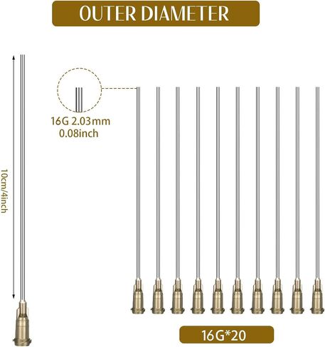 Honoson Blunt Tip Dispensing Needles 20 Pack 14G 4 Inch Industrial Liquid Dispenser Needle for Refilling Liquid Inks Adhesive Glue Oil(14GA,Green) in Saudi Arabia