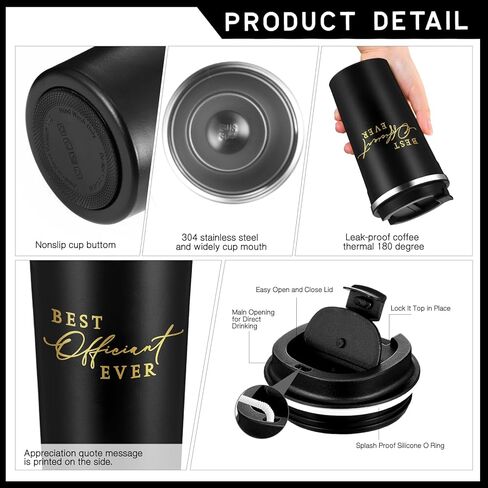 Pickmesh 3 PCS Homiant Homiants مجموعة أفضل ضابط من أي وقت مضى حفل زفاف مكتب A5 Leather Journal مع Pallpoint Pen 17 Oz من الفولاذ المقاوم للصدأ من الفولاذ المقاوم للصدأ لحفل الزفاف الوزير (براون) in Saudi Arabia