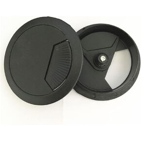 Metal Cable Grommet, 8pcs/lot 60mm Computer Desk Table Drawer Cupboard Grommet Cable Port Black Wire Hole Covers in Saudi Arabia