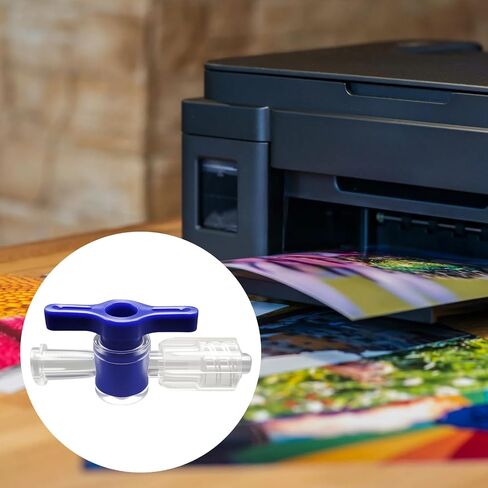 15 Pcs Two-Way Stopcock Luer Lock Connectors, Plastic Switch with Blue Handle, Ideal for Printing & Fluid Work in Saudi Arabia
