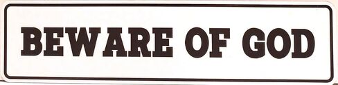 Beware of God Sign, Aluminum, 12 x 3 inches in Saudi Arabia