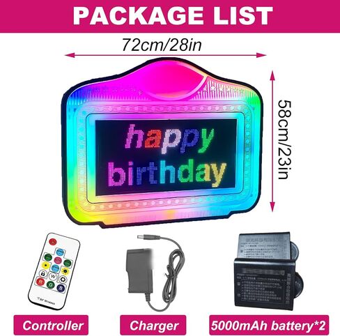 Bottle Service Sign, LED Handheld Bottle Service Display Sign,Nightclub Bottle Presenter for Wedding Birthday Parties,APP Programmable Scroll Play RGB Color in Saudi Arabia