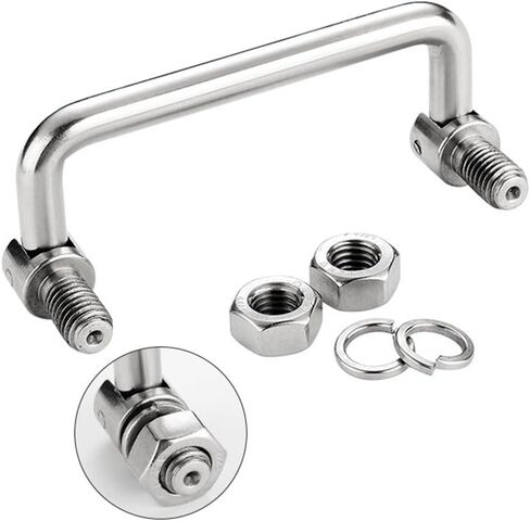 304 Stainless Steel U-Shaped Folding Metal Cabinet Handle Hole 120mm/4.7in Folding Handle Tool Box Handle in Saudi Arabia