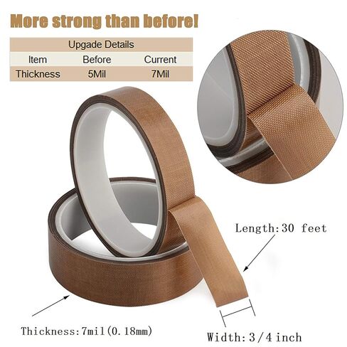 Teflon Tape ، 3/4 بوصة 30 قدم شريط Ptfe شريط السدادات الفراغ ، وآلة السدادات اليدوية والدفاع ، وعزل PTFE الألياف الزجاجية المغلفة ملاءمة لتناول الطعام ، ختم وجبة ، ويستون ، كابيلا ، إلخ. in Saudi Arabia