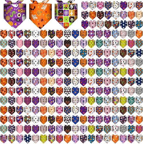 Geyoga 240 PCS Dog Bandana Bulk Summer Spring Spring Bandanas Bibs Triangle Dog Chancf Bibs Dog Kerchief Dog Dog bandana for small mediure dics cats cats pet assume accosity (paw print) in Saudi Arabia