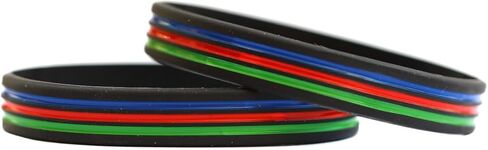 2 of Triple Stripe Wristbands - Awareness Bracelets Featuring The Thin Blue Line, Thin Red Line, and Thin Green Line in Saudi Arabia