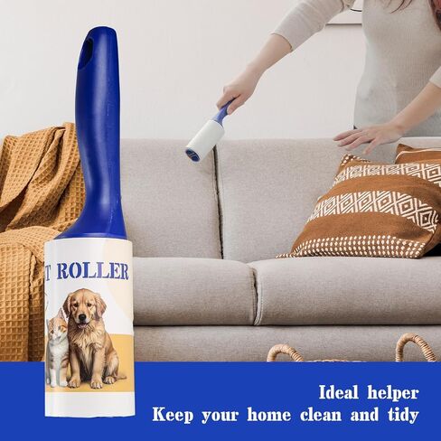 LINT ROLLERS LOTESY LINT REYOVER 333 SHOETS LINT ROLLER SET من 1 مقبض 3 بكرات لأركان الشعر الأليفة الأثاث الأثاث سجادة حطام زخرفة الفراء حيوان in Kuwait