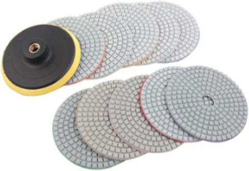 10Pcs Diamond Polishing Disc, Flat Soft Grinding Wear with Backer for Drill, Grinder, Polisher, for Stone Ceramic in Saudi Arabia