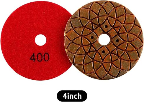 Polishing Pads Abrasive Wet/Dry4/100mm Copper Metal Bonded Diamond Polishing Pads for Concrete Granite Marble Stone Grinding Disc(P200) in Saudi Arabia